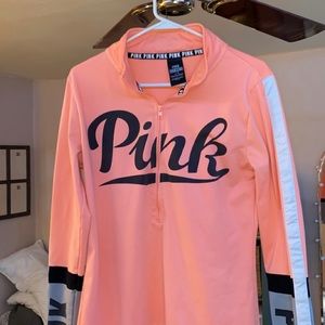 pink branded sweatshirt (no hood)